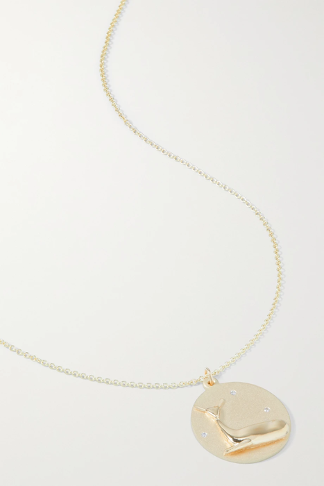 유럽직배송 STAR ANIMAL SUNDAYS Whale 10-karat gold multi-stone necklace 25185454456277678