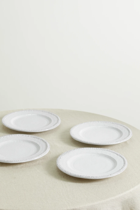 유럽직배송 SOHO HOME Hillcrest set of four 21cm glazed stoneware side plates 24062987016546616