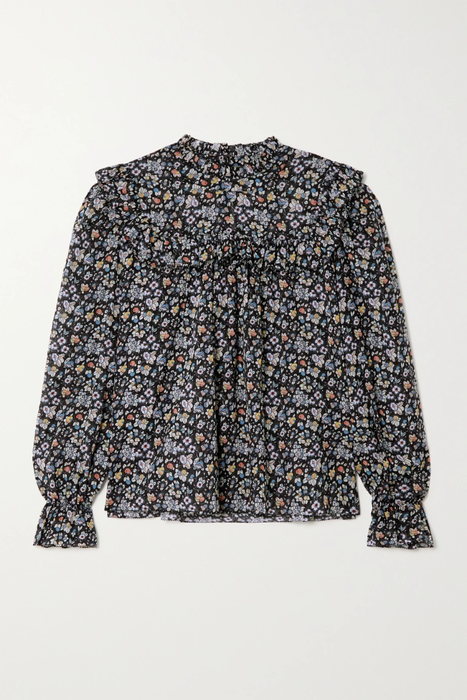 유럽직배송 릭소 블라우스 RIXO Lucinda ruffled floral-print cotton-voile blouse 24772899113154636