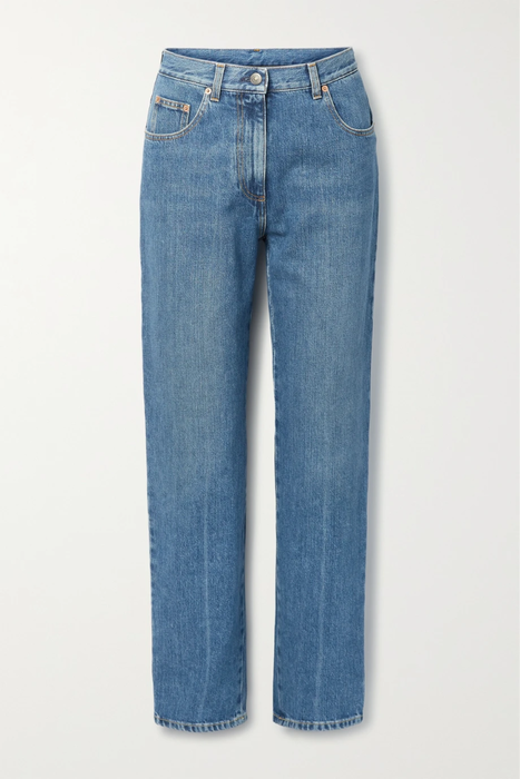 유럽직배송 구찌 청바지 GUCCI Horsebit-detailed high-rise straight-leg jeans 29419655932642005