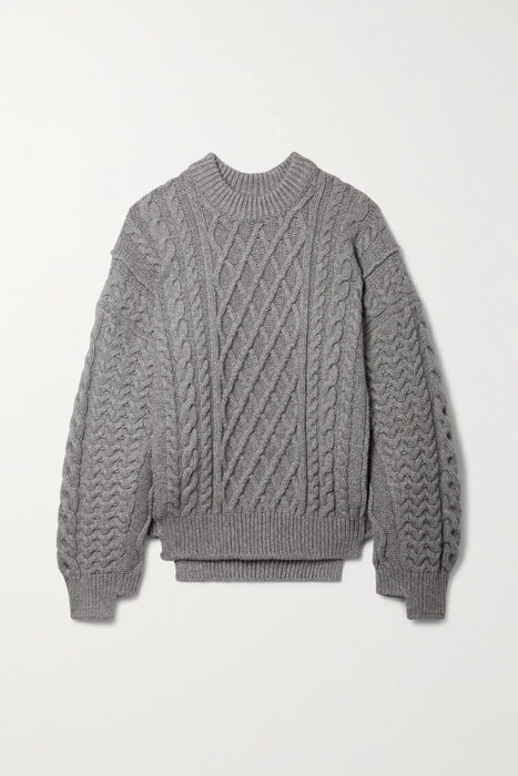유럽직배송 스텔라맥카트니 STELLA MCCARTNEY + NET SUSTAIN oversized cable-knit organic cotton-blend sweater 11452292645826985