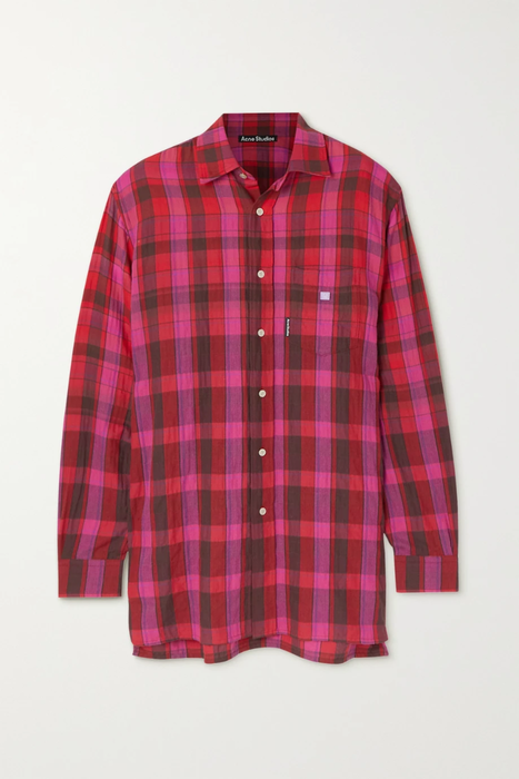 유럽직배송 아크네스튜디오 셔츠 ACNE STUDIOS Oversized checked organic cotton-flannel shirt 24772899113099873