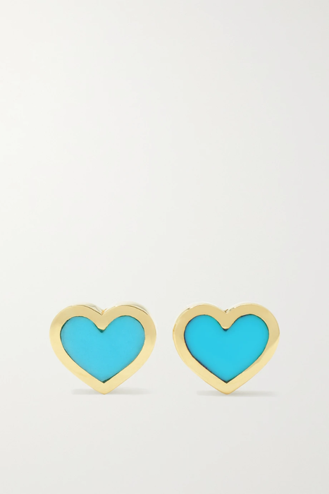 유럽직배송 제니퍼메이어 귀걸이 JENNIFER MEYER Extra Small Heart 18-karat gold, lapis lazuli and diamond earrings 2204324138694548