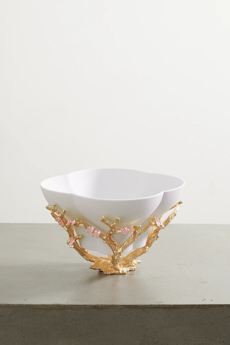 유럽직배송 L&#039;OBJET Blossom porcelain, gold-plated, quartz and enamel bowl 343549805602300