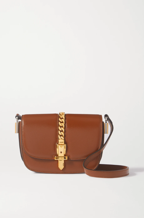 유럽직배송 구찌 GUCCI Sylvie 1969 mini chain-embellished leather shoulder bag 19325877437137843