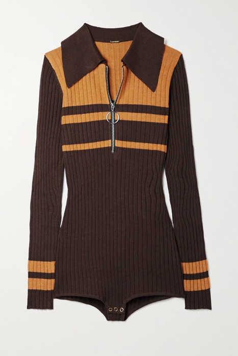 유럽직배송 도도바오르 DODO BAR OR Tim striped ribbed-knit bodysuit 15546005221928312