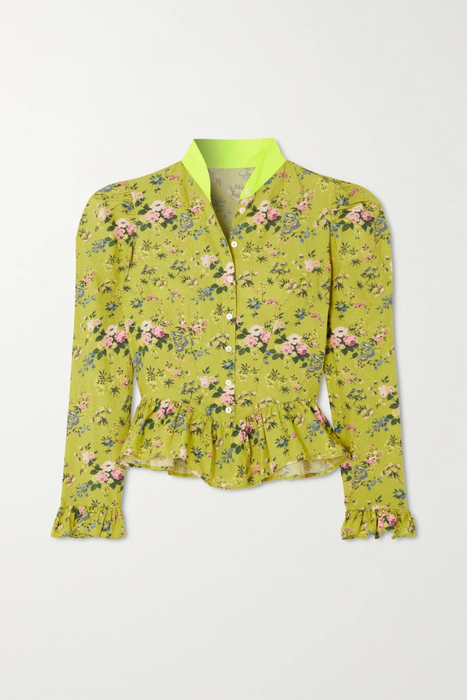 유럽직배송 바체바 BATSHEVA + Laura Ashley Grace floral-print cotton-poplin blouse 25185454455692519