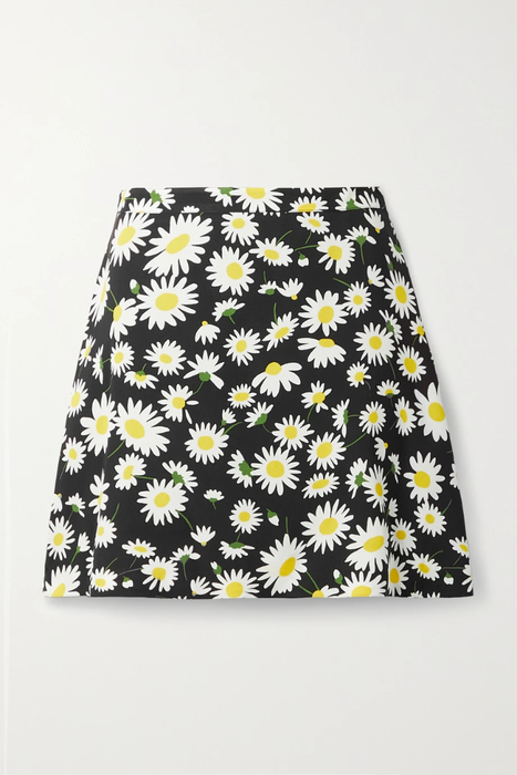 유럽직배송 생로랑 미니스커트 SAINT LAURENT Floral-print crepe mini skirt 22527730566238425