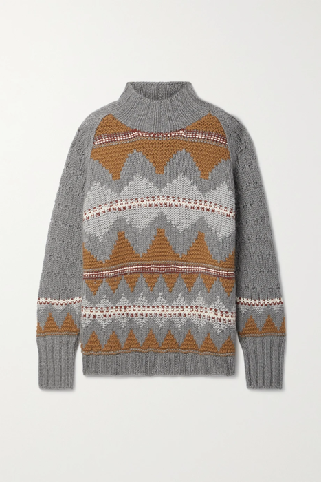 유럽직배송 로로피아나 LORO PIANA Achillea jacquard-knit cashmere turtleneck sweater 25185454455935111