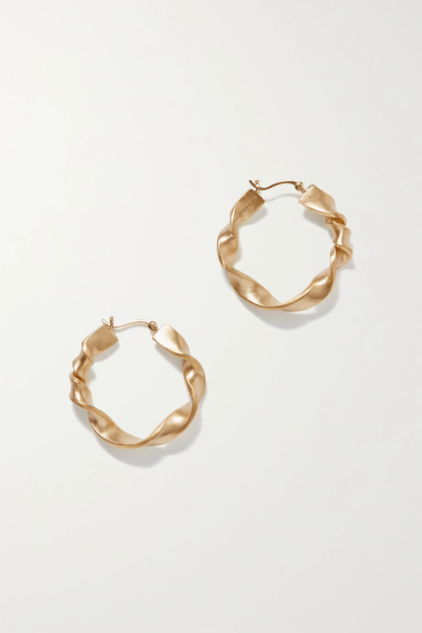 유럽직배송 COMPLETEDWORKS Flux gold-plated hoop earrings 10163292707959095
