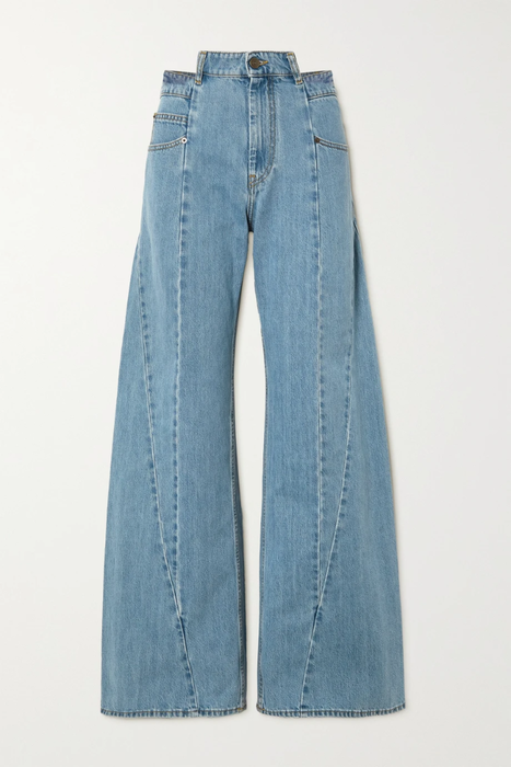 유럽직배송 메종 마르지엘라 MAISON MARGIELA Paneled high-rise wide-leg jeans 11452292646340288