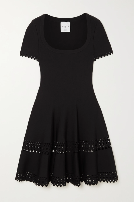 유럽직배송 알라이아 ALAÏA Editions laser-cut stretch-knit mini dress 11452292646003384