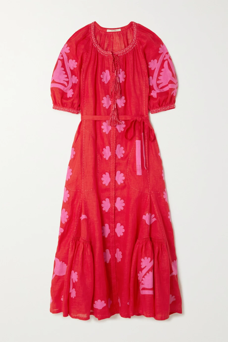 유럽직배송 비타 킨 원피스 VITA KIN Shalimar embellished appliquéd linen midi dress 17411127377163947