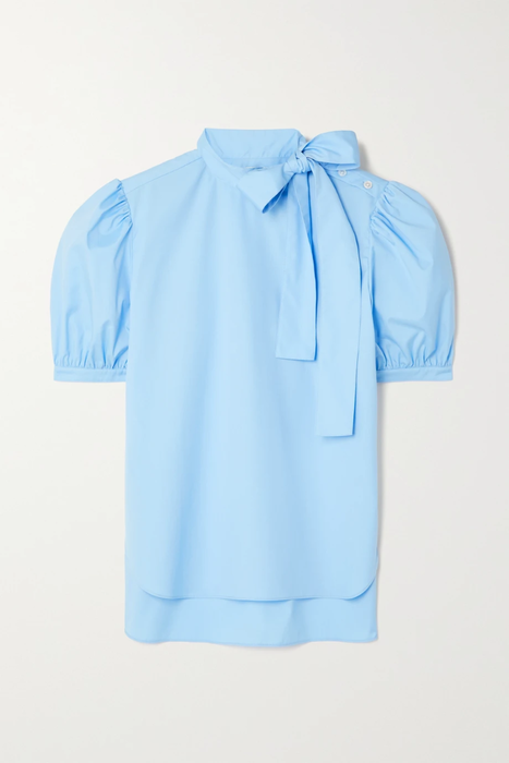 유럽직배송 제이슨우 JASON WU Pussy-bow cotton-blend poplin blouse 9649229528723655