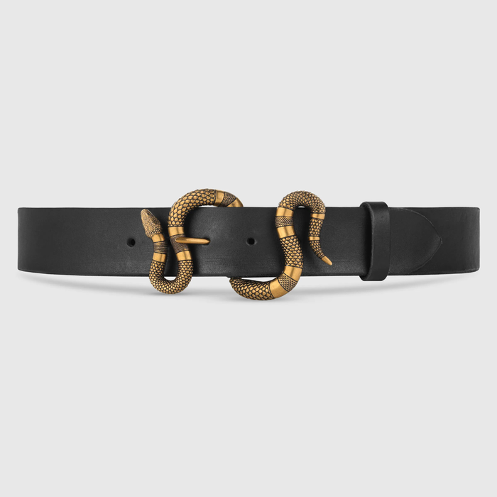 유럽직배송 구찌 GUCCI Gucci Leather belt with snake buckle  458935CVE0T1000