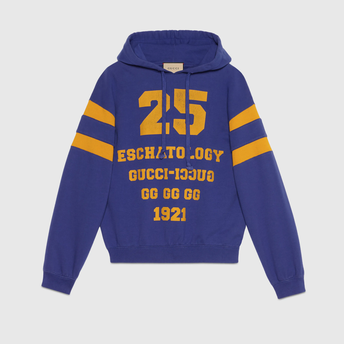 유럽직배송 구찌 GUCCI Gucci - Sweatshirt with &#039;25 Gucci Eschatology and Blind for Love 1921 &#039; print 655469XJDHN4120