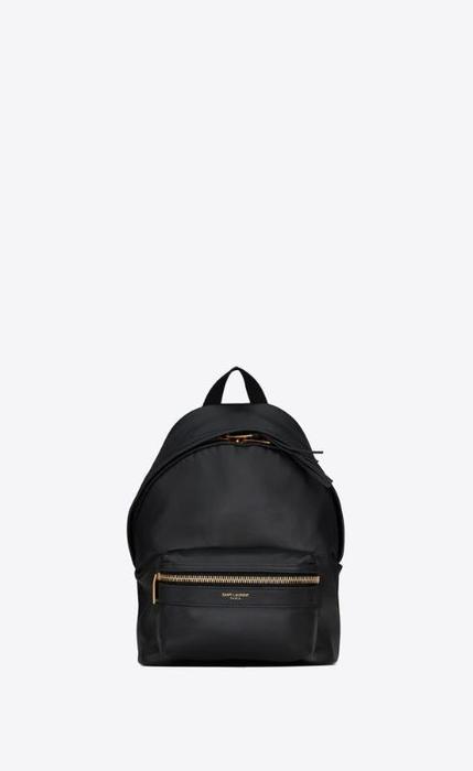 유럽직배송 입생로랑 SAINT LAURENT city toy backpack in smooth leather and canvas 495833AAAEX1000