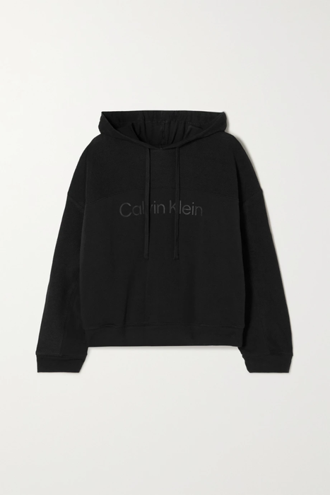 유럽직배송 캘빈클라인 후디 CALVIN KLEIN Gloss printed stretch-cotton jersey hoodie 24665545640645797