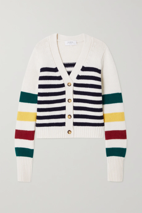 유럽직배송 라린 가디건 LA LIGNE Mini Marin striped wool and cashmere-blend cardigan 25185454455836078