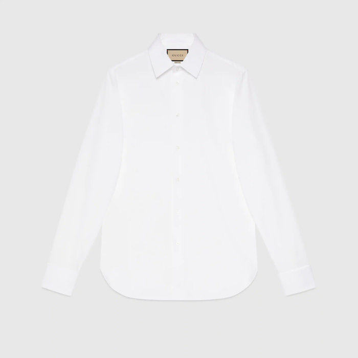 유럽직배송 구찌 GUCCI Gucci - Cotton poplin Cotton shirt with hidden Gucci labelshirt 649699Z38549000