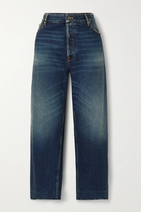 유럽직배송 발렌시아가 BALENCIAGA Cropped distressed high-rise straight-leg jeans 32027475399737028