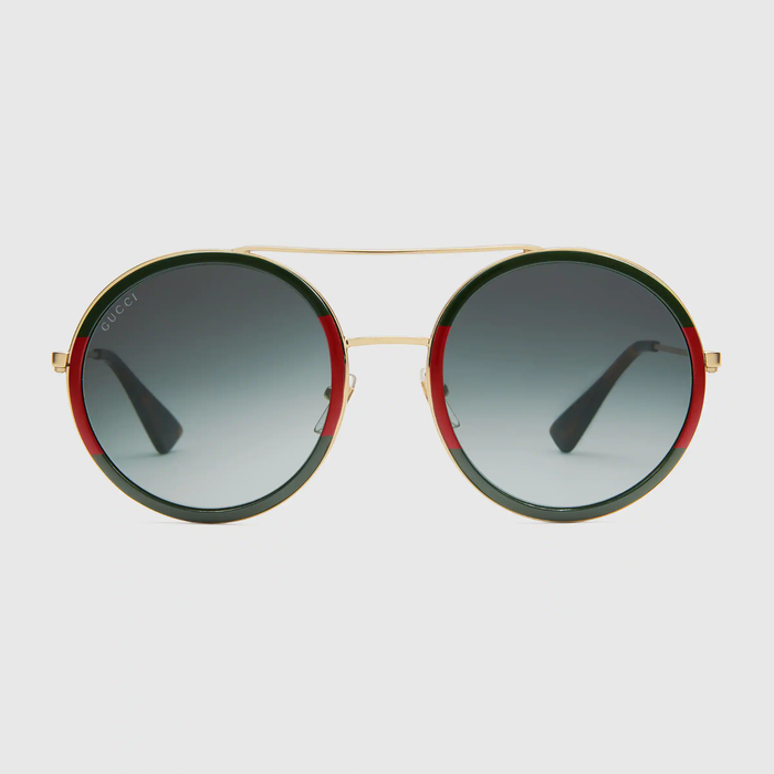 유럽직배송 구찌 GUCCI Gucci Round-frame metal sunglasses 461703I33302330