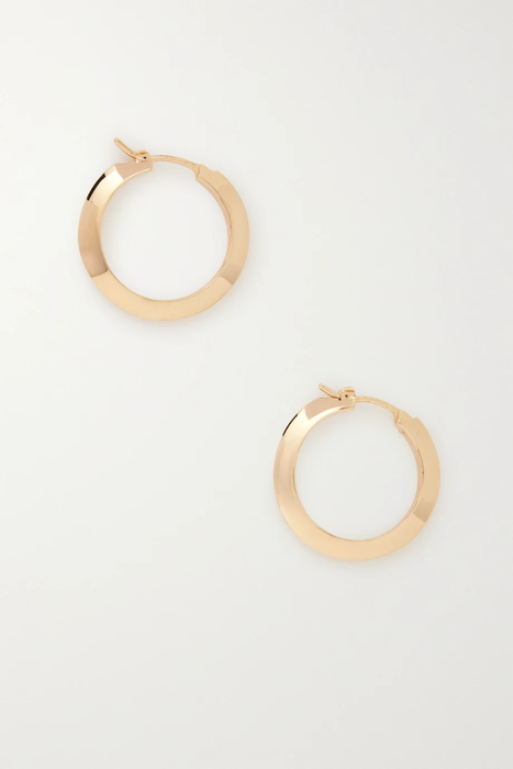 유럽직배송 보테가베네타 귀걸이 BOTTEGA VENETA Gold-plated hoop earrings 25185454457351845