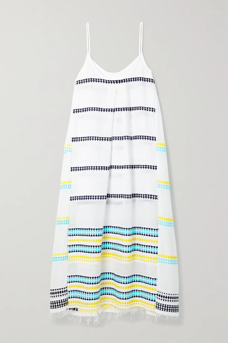 유럽직배송 렘렘 원피스 LEMLEM Sediri striped embroidered cotton-blend gauze midi dress 25185454455579877