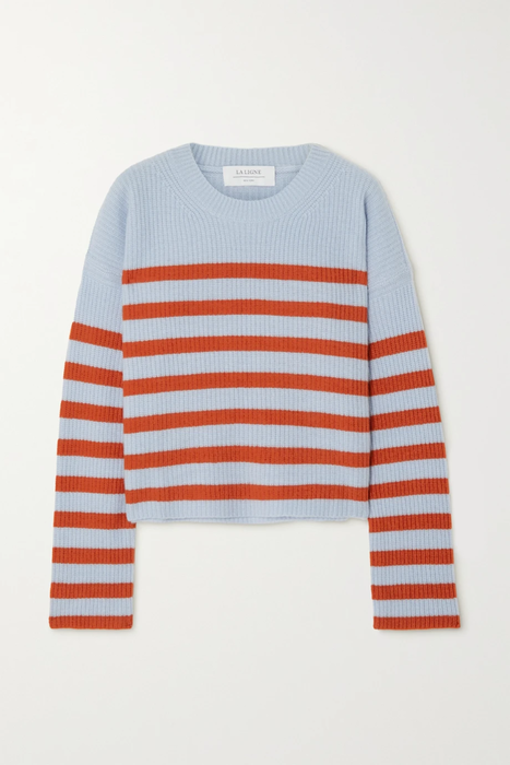유럽직배송 라린 스웨터 LA LIGNE Mini Toujours striped ribbed cashmere sweater 25185454455830243