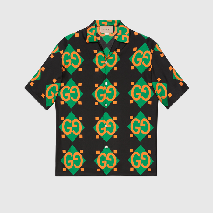 유럽직배송 구찌 GUCCI Gucci Geometric print bowling shirt 681209ZAIDD1216