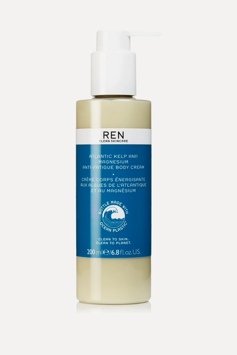 유럽직배송 REN CLEAN SKINCARE + NET SUSTAIN Atlantic Kelp and Magnesium Anti-Fatigue Body Cream, 200ml 17957409490541455