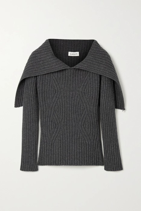 유럽직배송 랑방 스웨터 LANVIN Ribbed wool and cashmere-blend sweater 22250442026420848
