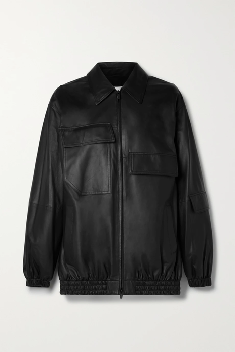 유럽직배송 티비 봄버자켓 TIBI Oversized leather bomber jacket 24665545640610885