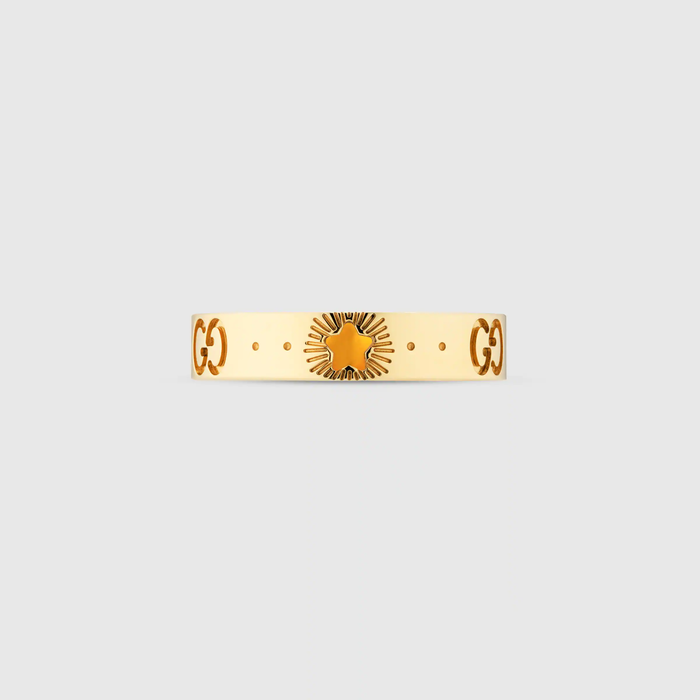 유럽직배송 구찌 GUCCI Gucci Icon yellow gold ring with stars 607339J85008000
