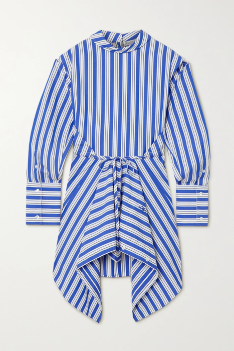 유럽직배송 JW앤더슨 셔츠 JW ANDERSON Asymmetric cutout striped cotton-poplin shirt 24772899113258256