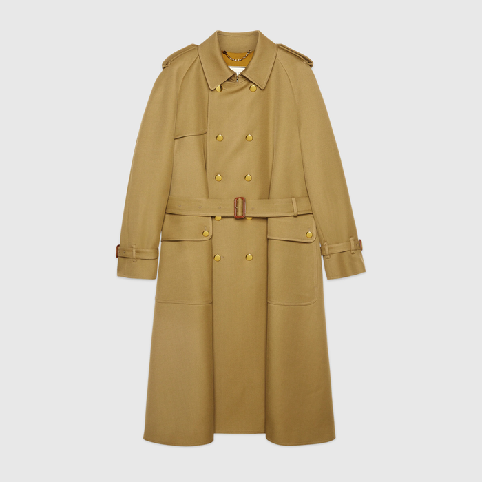 유럽직배송 구찌 GUCCI Gucci - Wool trench coat with Gucci Boutique 624417ZAEA32025