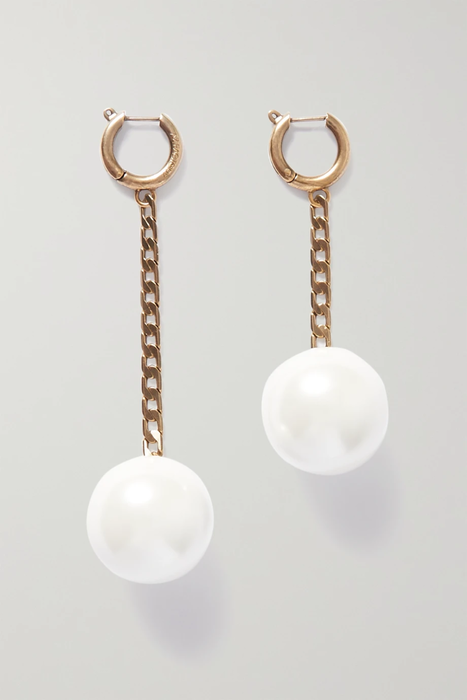 유럽직배송 AZ FACTORY Gold-tone faux pearl earrings 6630340698173461