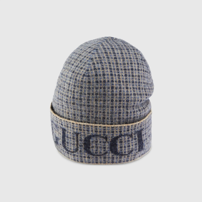 유럽직배송 구찌 GUCCI Gucci - Wool check hat with Gucci  6496864GAAR4368