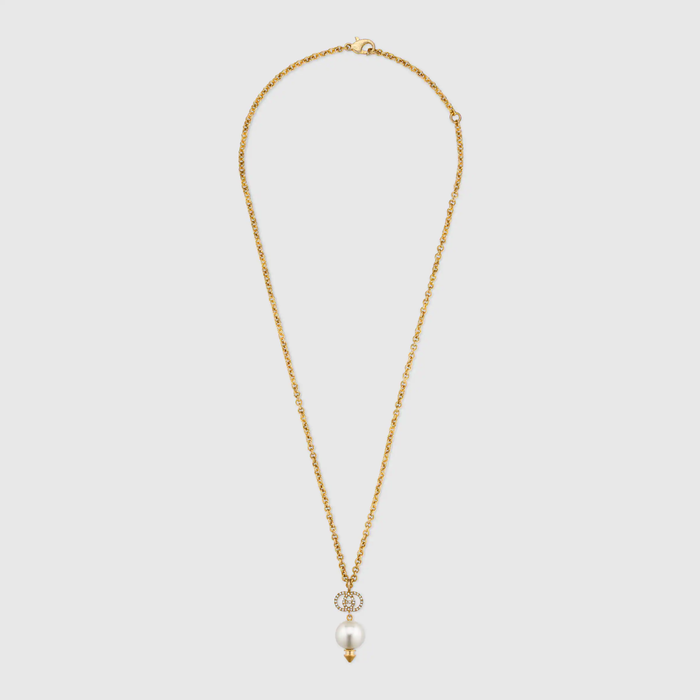 유럽직배송 구찌 GUCCI Gucci Interlocking G necklace with pearl 582806J1D518516