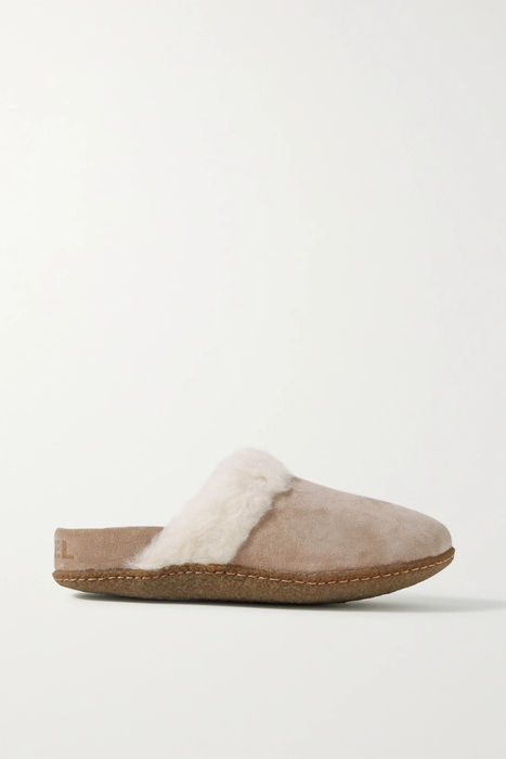 유럽직배송 소렐 SOREL Nakiska faux shearling-lined suede slippers 15546005222026356