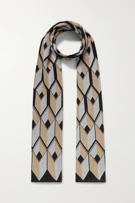 유럽직배송 파코라반 스카프 PACO RABANNE Metallic jacquard-knit scarf 25185454455761363