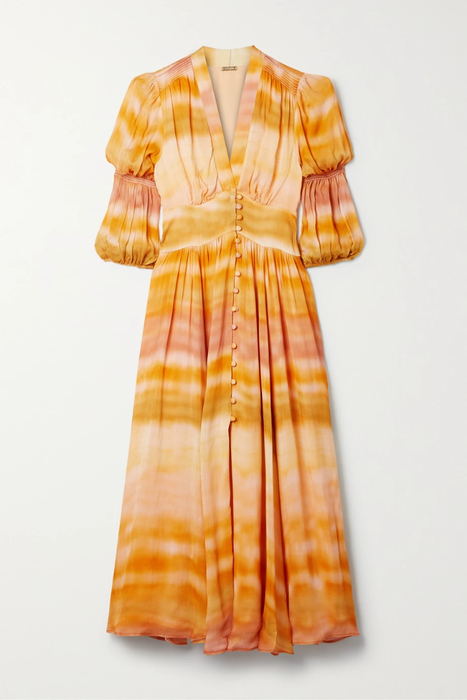 유럽직배송 컬트가이아 원피스 CULT GAIA Willow tie-dyed shirred woven midi dress 25185454456180305