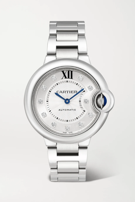 유럽직배송 까르띠에 CARTIER Ballon Bleu de Cartier Automatic 33mm stainless steel and diamond watch 10163292707376873