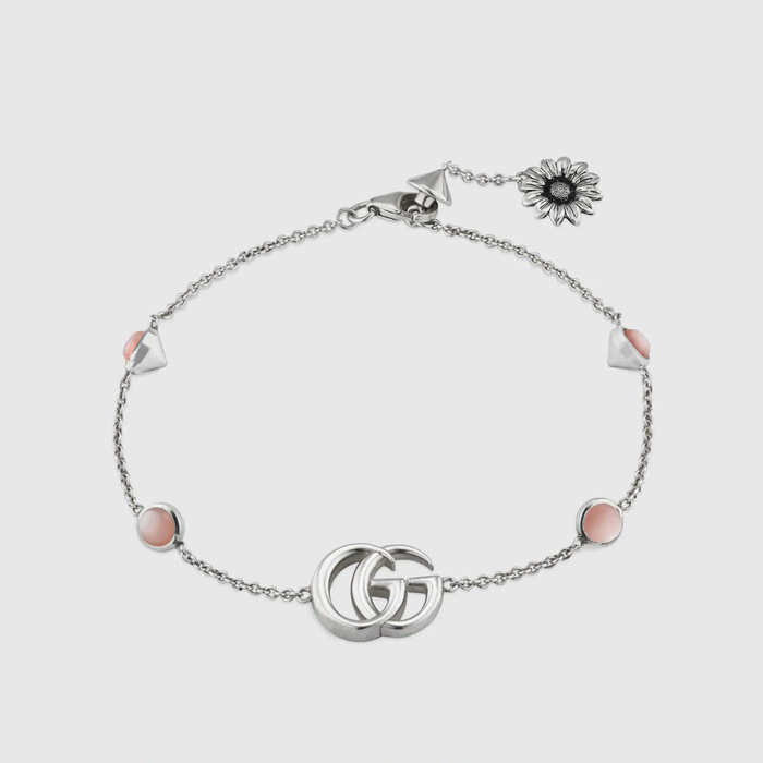 유럽직배송 구찌 GUCCI Gucci Double G bracelet with flower 527393J84408164