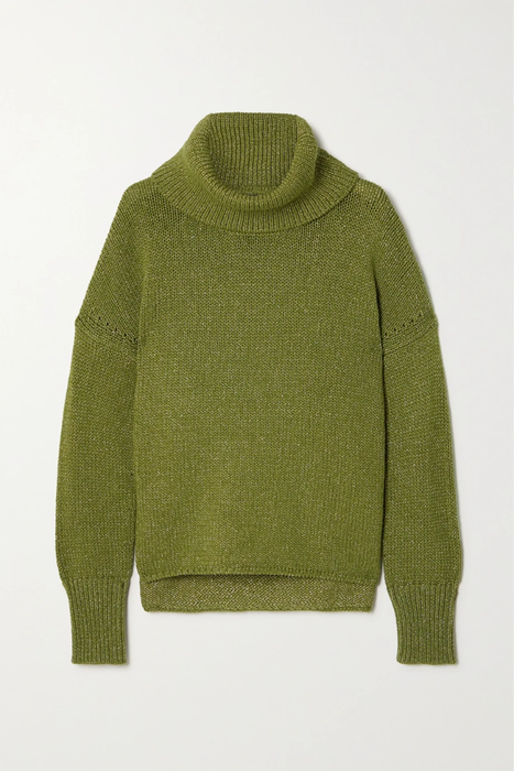 유럽직배송 아담립스 스웨터 ADAM LIPPES Metallic cotton-blend turtleneck sweater 25185454456076380