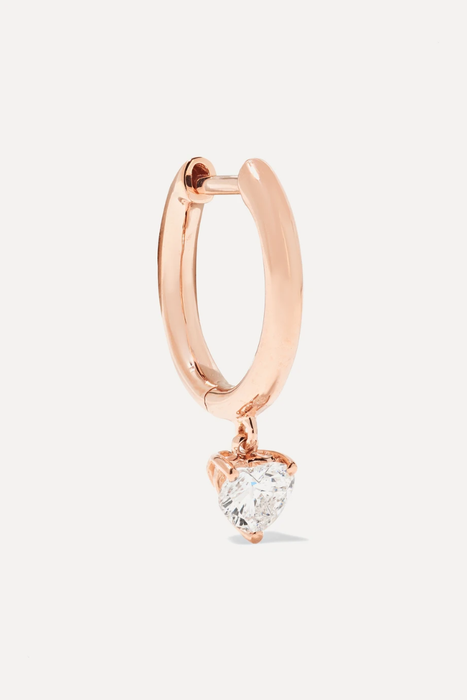 유럽직배송 아니타고 귀걸이 ANITA KO Huggies 18-karat rose gold diamond earring 17957409490541576