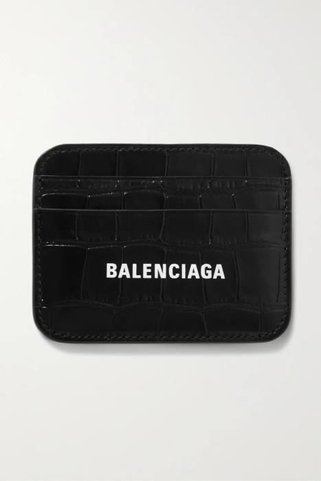 유럽직배송 발렌시아가 카드홀더 BALENCIAGA Cash printed croc-effect leather cardholder 33258524072144158