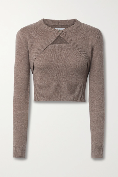 유럽직배송 드보 DEVEAUX Clara merino wool and cashmere-blend top and cardigan set 24772899113277265