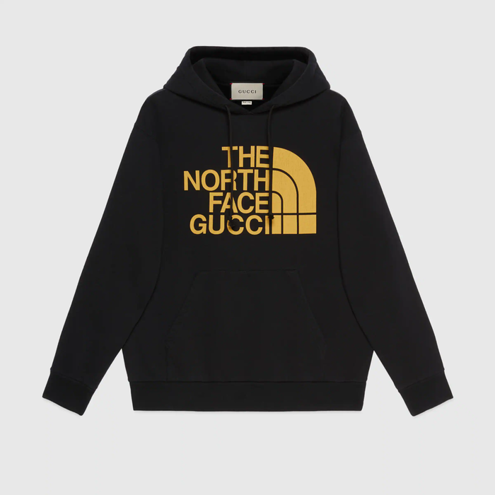 유럽직배송 구찌 GUCCI Gucci - The North Face x Gucci Web print cotton sweatshirt 651724XJDCM1131