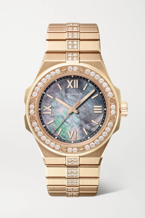 유럽직배송 쇼파드 CHOPARD Alpine Eagle Automatic 36mm small 18-karat rose gold, diamond and mother-of-pearl watch 29419655931478656